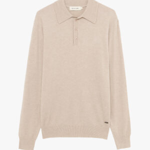 Polo in maglia – camel