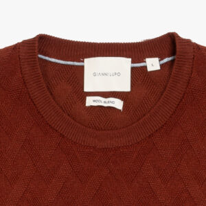 Maglione girocollo in misto lana – coccio