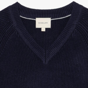 Maglione con scollo a V – blu