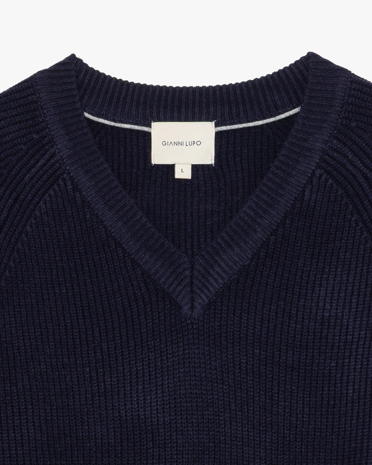 Maglione con scollo a V – blu