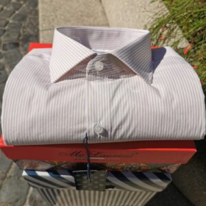 Camicia a righe portofino soft touch manica lunga – beige