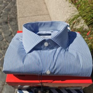 Camicia a righe portofino soft touch manica lunga – blu