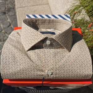 Amalfi camicia manica lunga – motivo moka