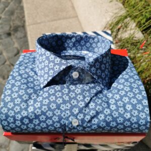 Camicia Capri stampa floreale blu