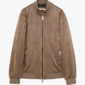 Giacca bomber Effetto camoscio - Camel